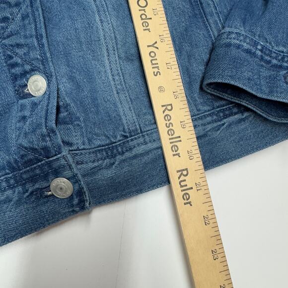 J.Crew Jacket Womens Medium Blue Brilliant Day‎ Wash Classic Denim Trucker - Picture 10 of 11